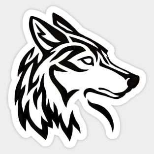 Tribal Husky Sticker